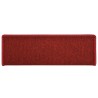 Tapis d'escalier 30 pcs 65x21x4 cm Rouge 
