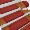 Tapis d'escalier 30 pcs 65x21x4 cm Rouge 