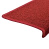 Tapis d'escalier 30 pcs 65x21x4 cm Rouge 