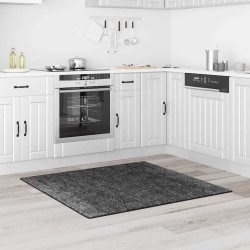 Tapis shaggy avec support en latex gris foncé 120x120 cm 