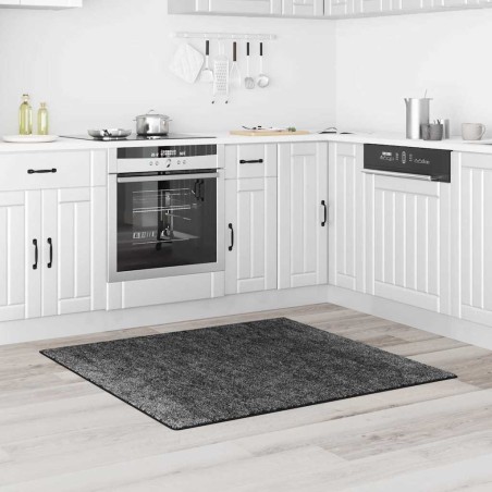 Tapis shaggy avec support en latex gris foncé 120x120 cm 