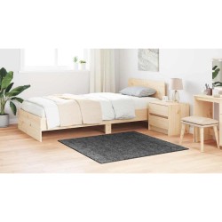 Tapis shaggy avec support en latex gris foncé 120x120 cm 