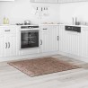 Tapis shaggy haute pile marron 120x120 cm en PP 