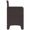Chaises de jardin 4 pcs Marron 53 x 49 x 85 cm Plastique 