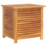 Boîte de rangement de jardin persiennes 60x50x56cm bois acacia 