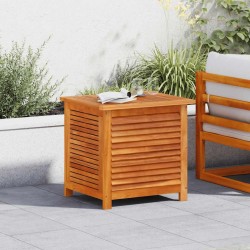 Boîte de rangement de jardin persiennes 60x50x56cm bois acacia 