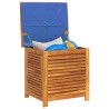 Boîte de rangement de jardin persiennes 60x50x56cm bois acacia 