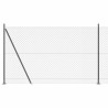 Jeu de Poteaux de Clôture Argent 10 x 1.4 m Acier galvanisé 