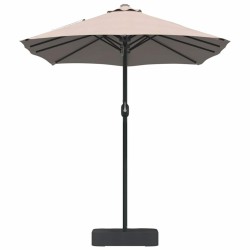 Parasol de jardin Taupe 385 x 209 x 244 cm tissu 