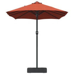 Parasol de jardin Couleur terre cuite 385 x 209 x 244 cm tissu 
