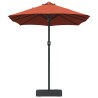 Parasol de jardin Couleur terre cuite 385 x 209 x 244 cm tissu 