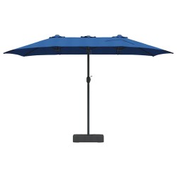 Parasol de jardin Bleu 385 x 209 x 244 cm tissu 