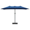 Parasol de jardin Bleu 385 x 209 x 244 cm tissu 