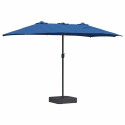 Parasol de jardin Bleu 385 x 209 x 244 cm tissu 