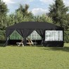 Tente de fête avec 10 parois gris foncé 6x4 m en PE 
