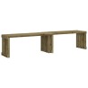 Banc de jardin extensible 212,5x40,5x45 cm bois de pin imprégné 