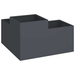 Jardinier 100x100x48 cm Acier Anthracite 