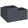 Jardinier 100x100x48 cm Acier Anthracite 
