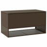 Coffre à coussins d'extérieur marron 100x55x55,5 cm polyrotin 