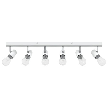 Spotlight plafond 6 voies réglables blanc E27 