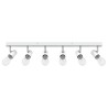 Spotlight plafond 6 voies réglables blanc E27 