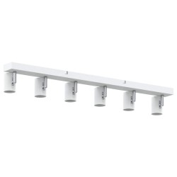 Spotlight plafond 6 voies réglables blanc E27 
