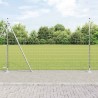 Clôture Euro avec 7 poteaux à bride 1,4 x 10 m en acier galvanisé 