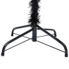 Arbre de Noël artificiel pré-éclairé et boules noir 240 cm PVC 