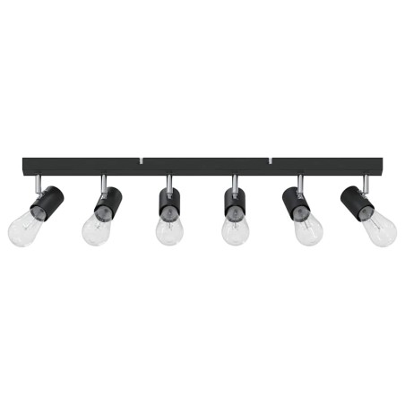 Projecteur de plafond noir E27 ajustable 6 voies 
