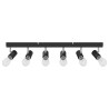 Projecteur de plafond noir E27 ajustable 6 voies 