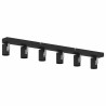 Projecteur de plafond noir E27 ajustable 6 voies 