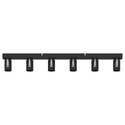 Projecteur de plafond noir E27 ajustable 6 voies 