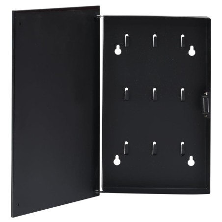 Boîte à clés avec panneau magnétique Noir 30x20x4 cm 