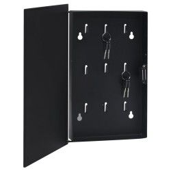 Boîte à clés avec panneau magnétique Noir 30x20x4 cm 