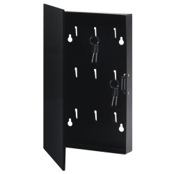 Boîte à clés avec panneau magnétique Noir 30x20x4 cm 