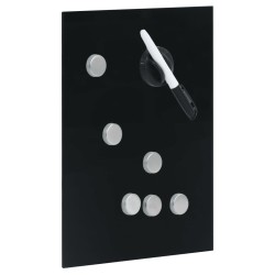Boîte à clés avec panneau magnétique Noir 30x20x4 cm 