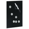 Boîte à clés avec panneau magnétique Noir 30x20x4 cm 