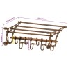 Porte-bagages avec cintres mural aluminium 