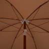 Parasol de jardin avec mât en acier 180 cm taupe 