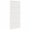Porte de grange Blanc 80 x 210 cm Bois massif en pin 