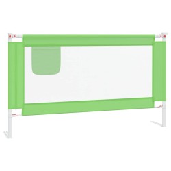 Barrière de sécurité de lit d'enfant Vert 140x25 cm Tissu 