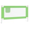 Barrière de sécurité de lit d'enfant Vert 140x25 cm Tissu 