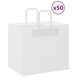 Sacs en papier 50 pcs avec poignées blanc 32x22x28 cm 