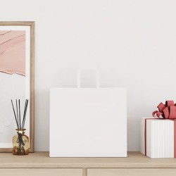 Sacs en papier 50 pcs avec poignées blanc 32x22x28 cm 