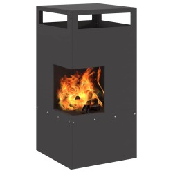 Feu de camp Noir 50x50x100 cm Acier 