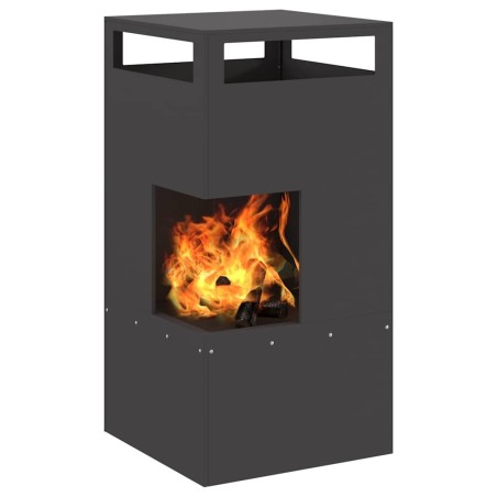 Feu de camp Noir 50x50x100 cm Acier 