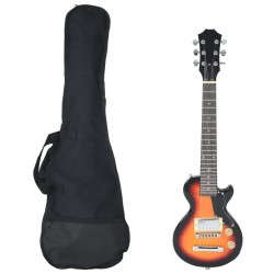Guitare électrique pour enfants et sac marron et noir 3/4 30" 