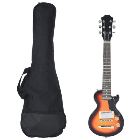Guitare électrique pour enfants et sac marron et noir 3/4 30" 