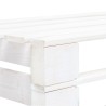 Canapé central palette de jardin Blanc Bois de pin imprégné 