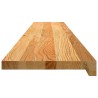 Appuis de fenêtre 2 pcs marron clair bois de chêne massif 